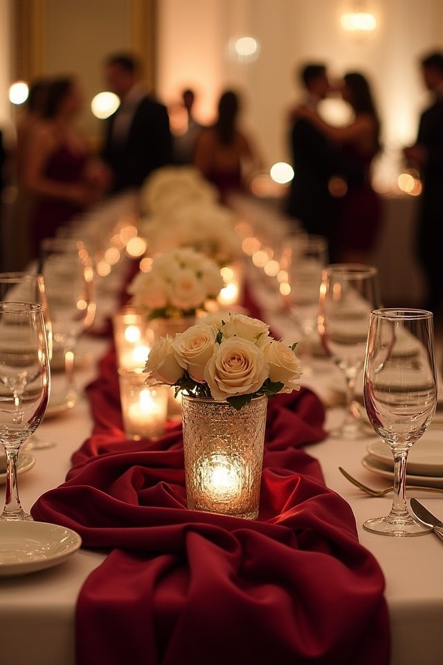 romantic burgundy champagne elegance