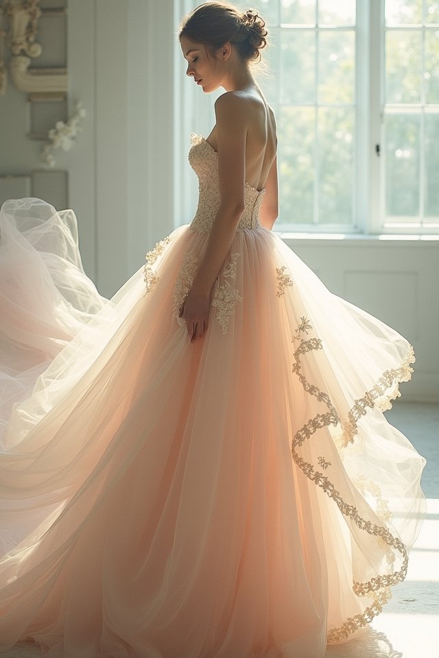 romantic butterfly inspired gown