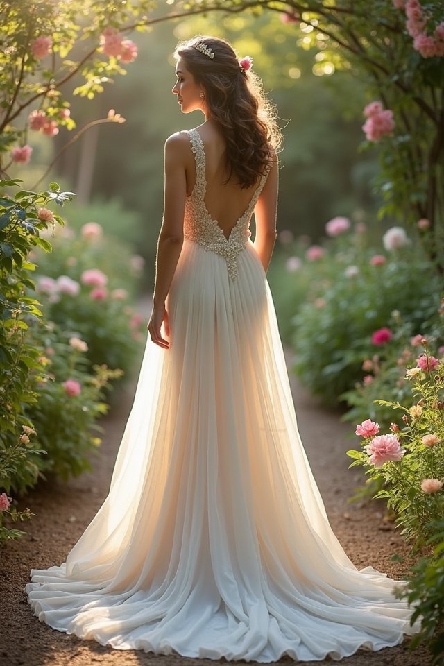 romantic chiffon floral dress