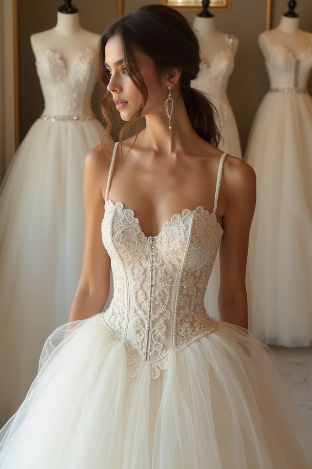 romantic corset gown design