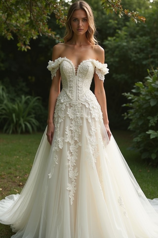 romantic corseted bridal gown