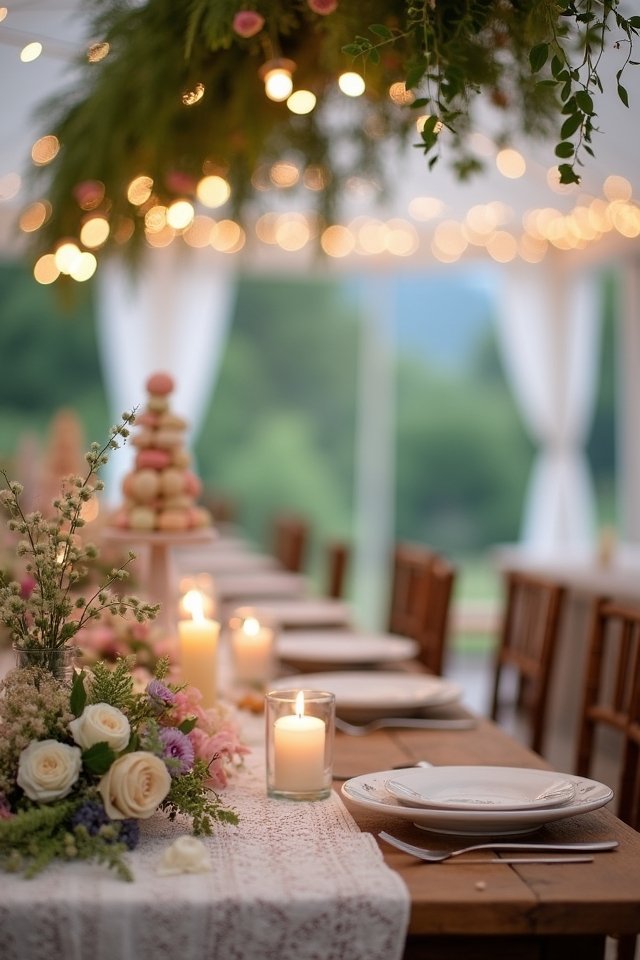 romantic cozy reception atmosphere