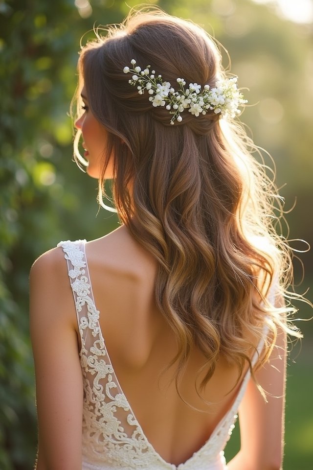 romantic curls with braid