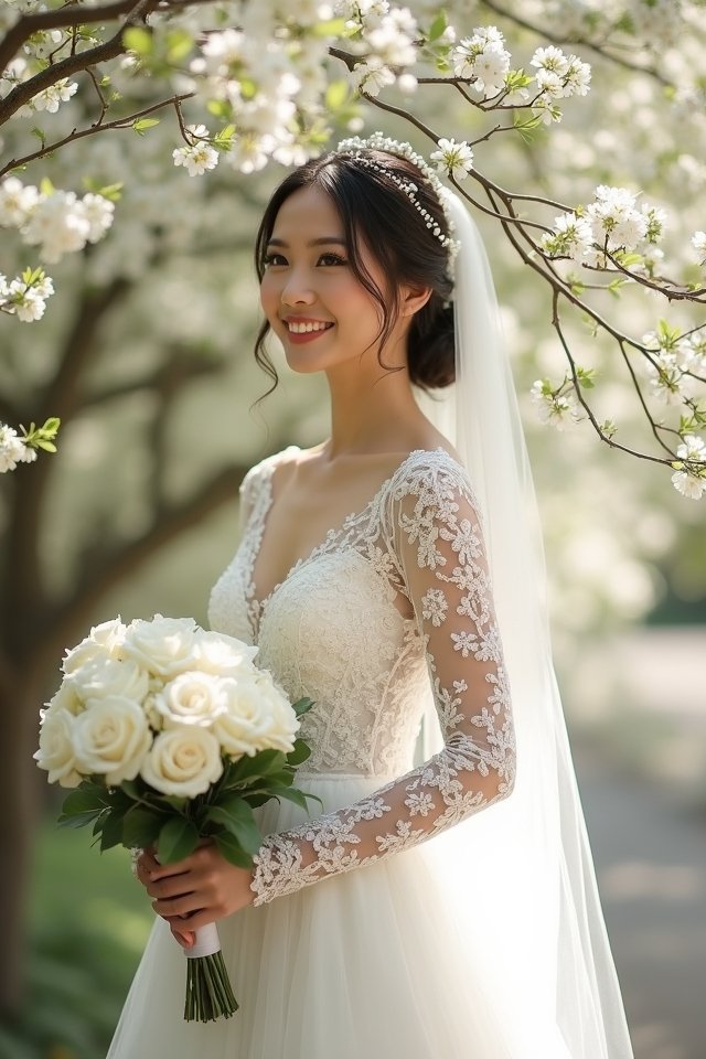 romantic elegant long sleeves