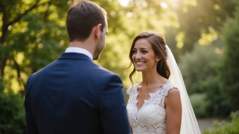 romantic first look moments