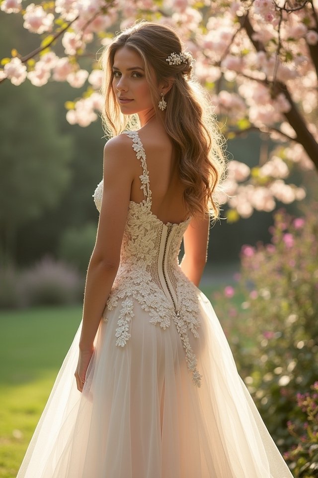 romantic floral corset dress