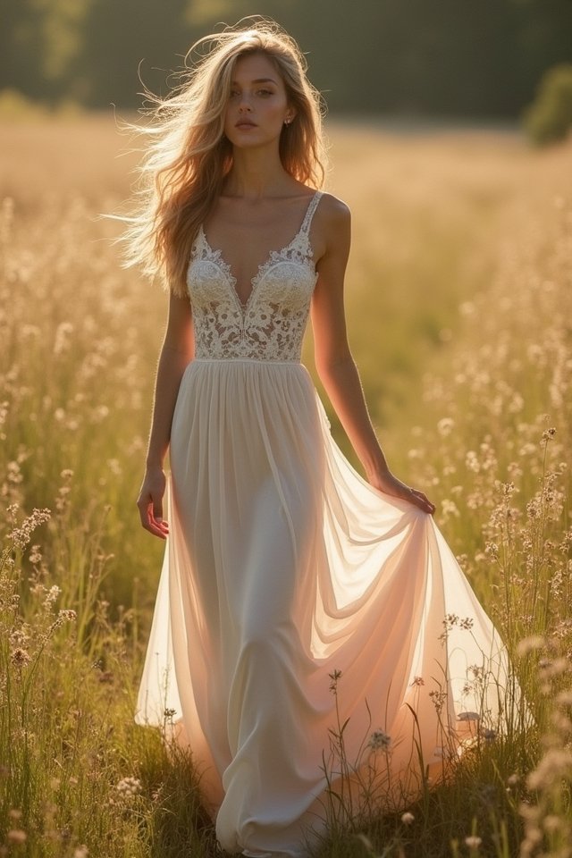 romantic gown with enchantment