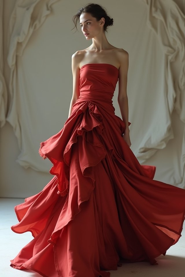 romantic gowns with ruffles