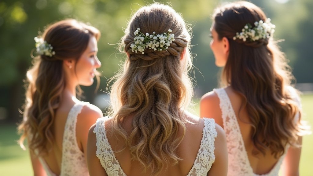 romantic half up hairstyles