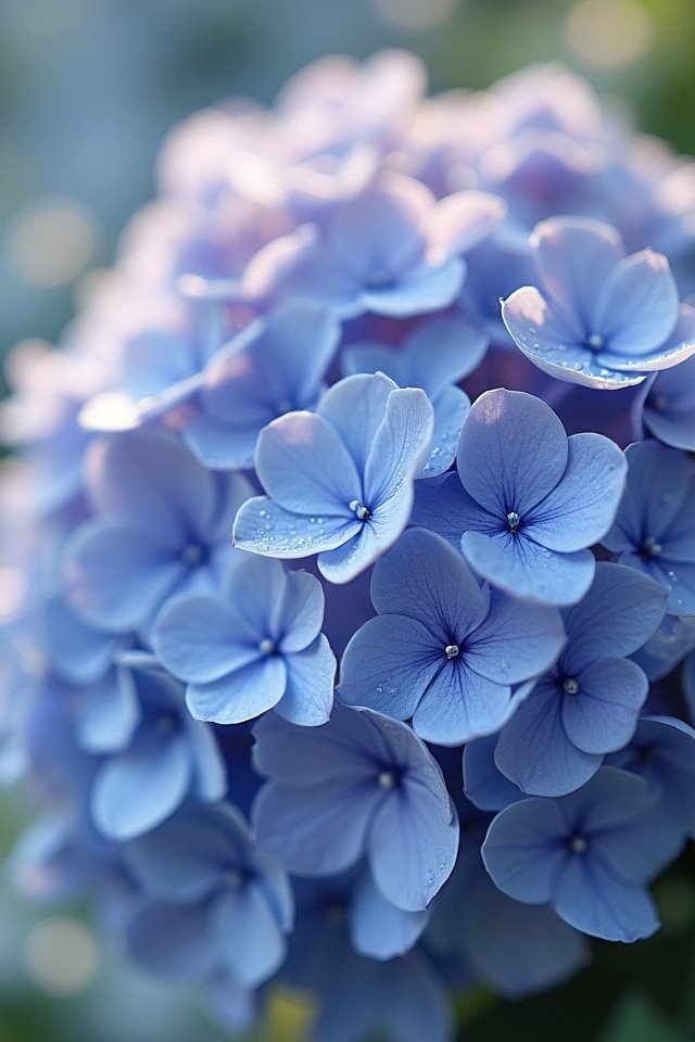 romantic hydrangeas and baby s breath