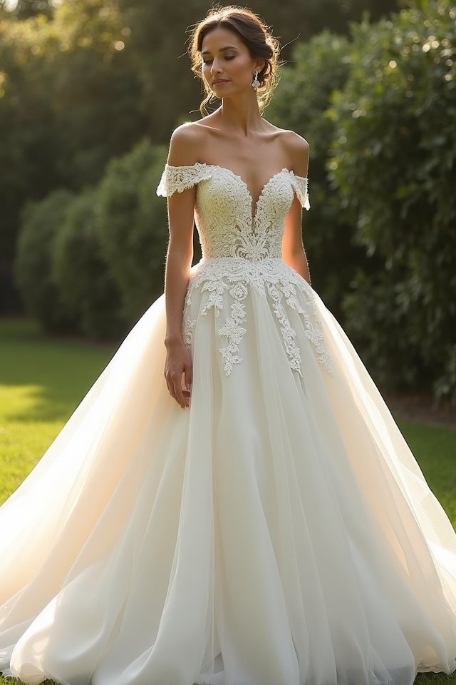 romantic lace ball gown