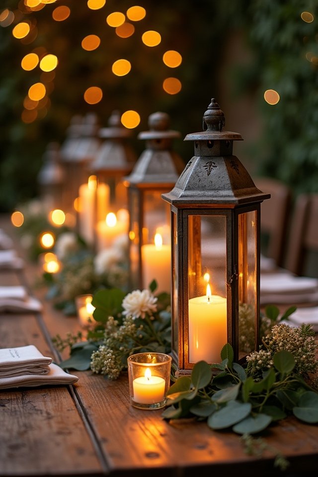 romantic lanterns and candles
