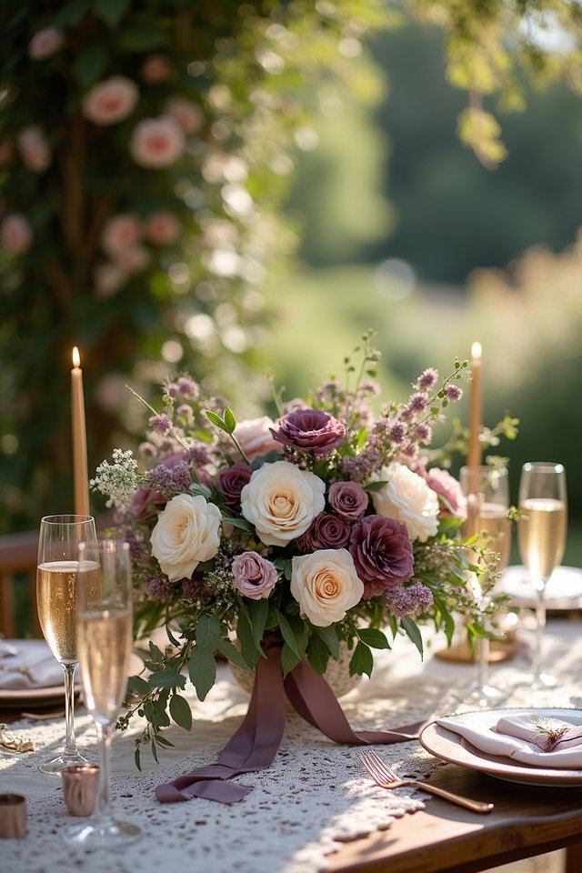 romantic mauve and cream