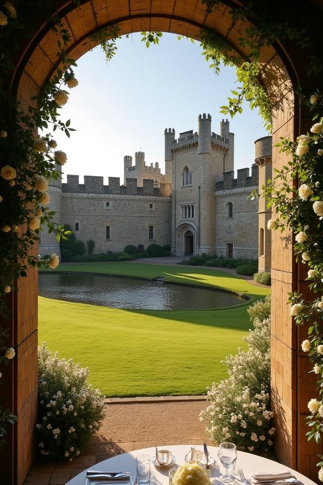 romantic medieval castle backdrop