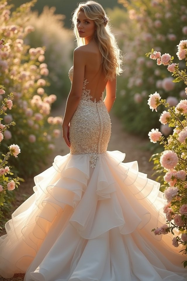 romantic mermaid dress elegance