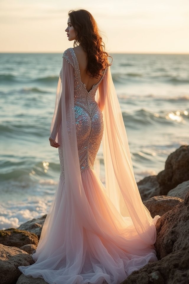 romantic mermaid dress elegance