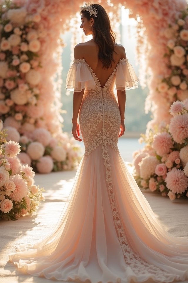 romantic mermaid gown elegance