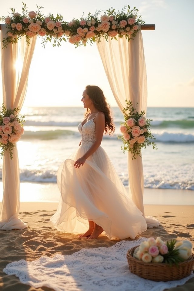 romantic ocean inspired wedding celebration