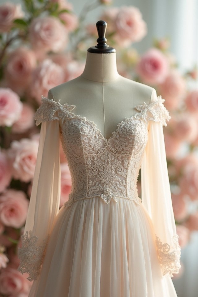 romantic off shoulder elegance