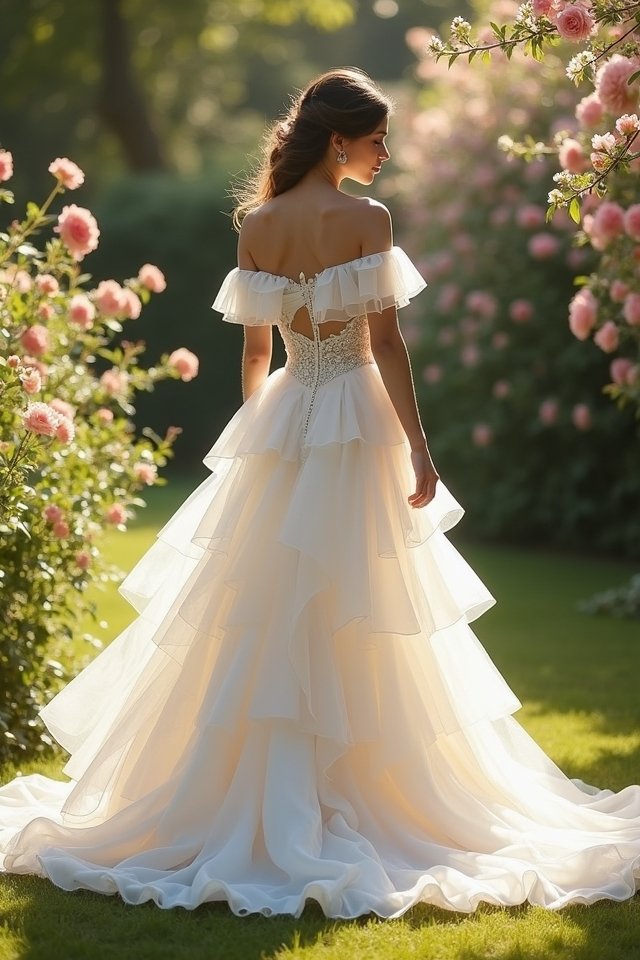 romantic off shoulder elegance