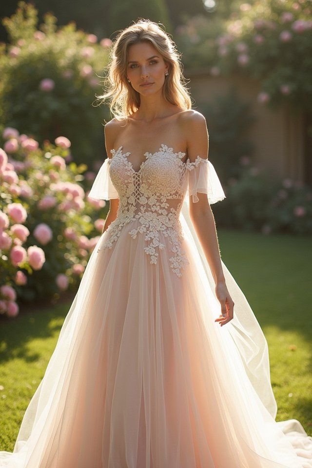 romantic off shoulder wedding styles