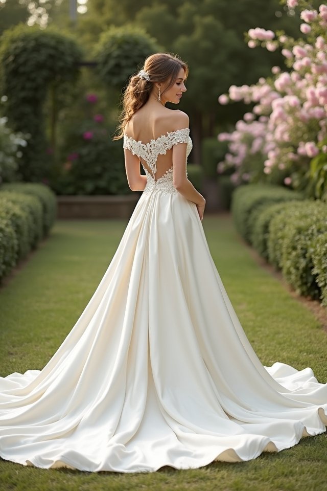 romantic off the shoulder elegance