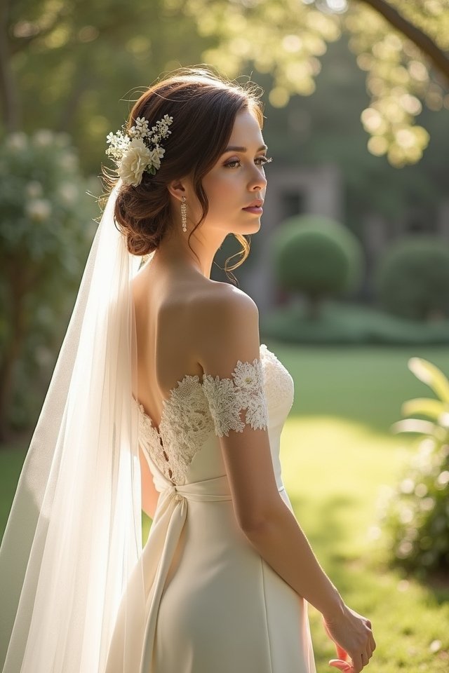 romantic off the shoulder elegance