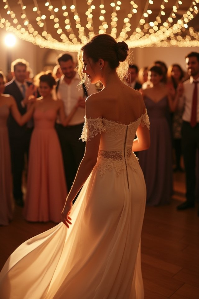 romantic off the shoulder elegance