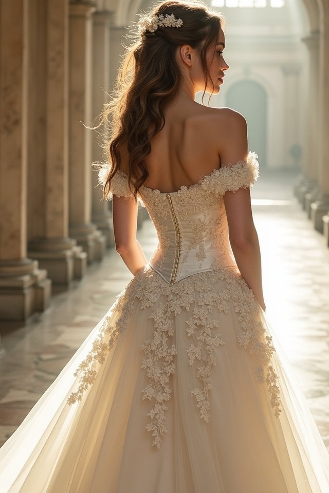 romantic off the shoulder elegance