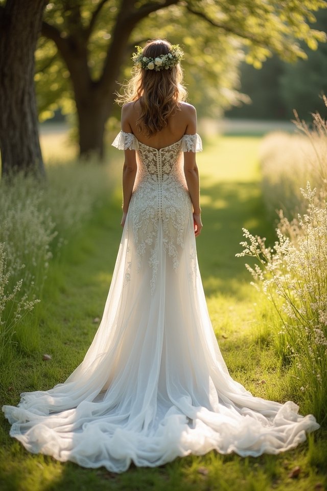 romantic off the shoulder elegance