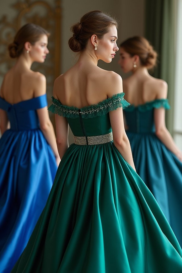 romantic off the shoulder elegance