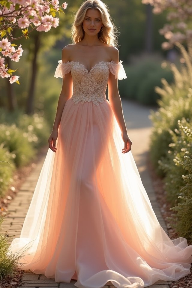 romantic off the shoulder elegance