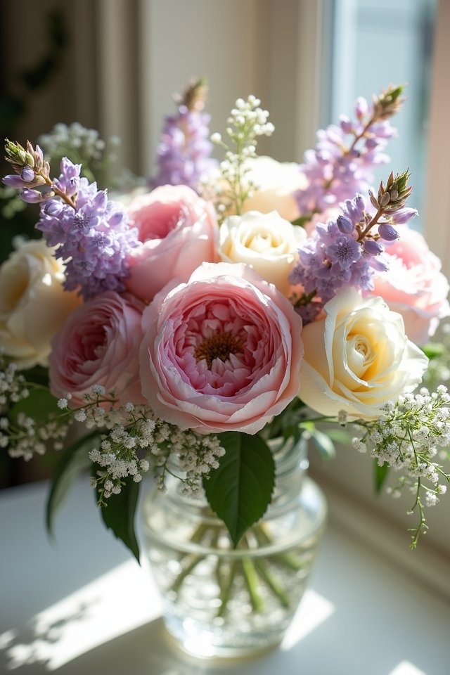 romantic pastel floral arrangements