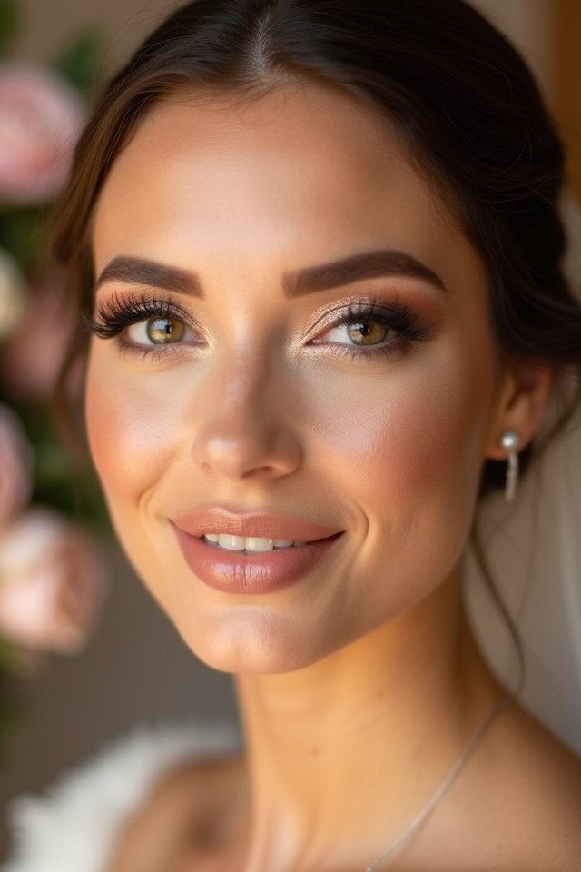 romantic rose gold makeup