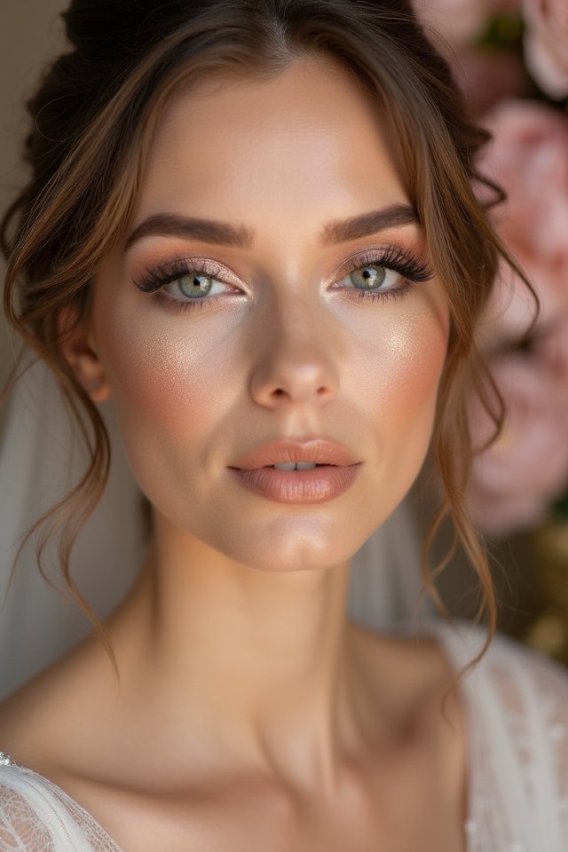 romantic rose gold makeup