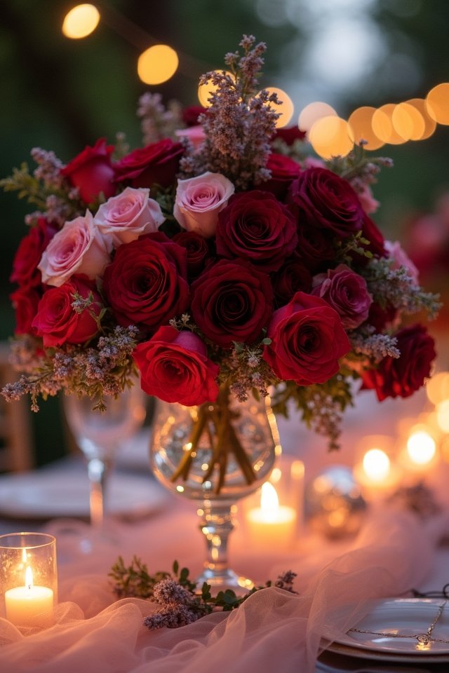 romantic roses twilight hues