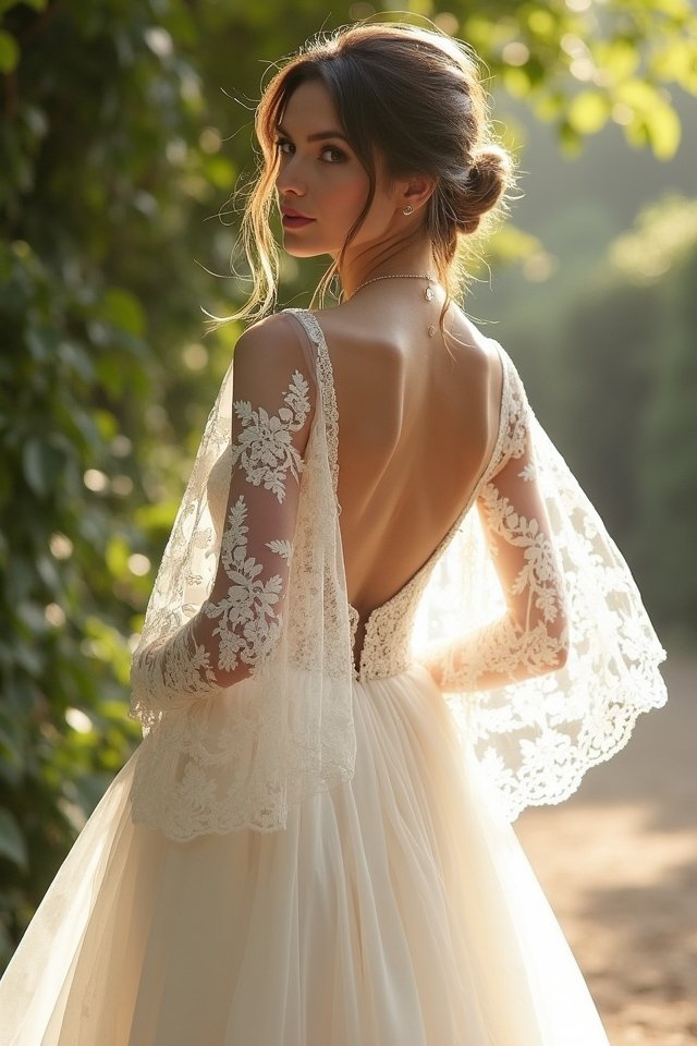 romantic sheer bishop sleeves