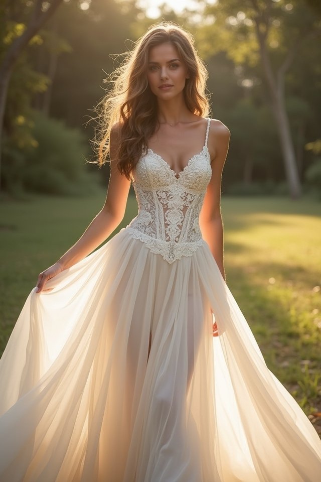 romantic strappy corset dress