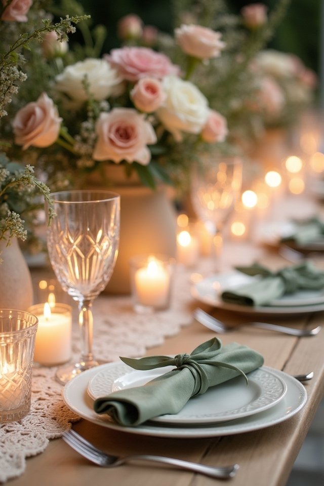 romantic tableware and decor