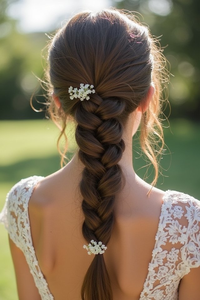 romantic textured dutch braid