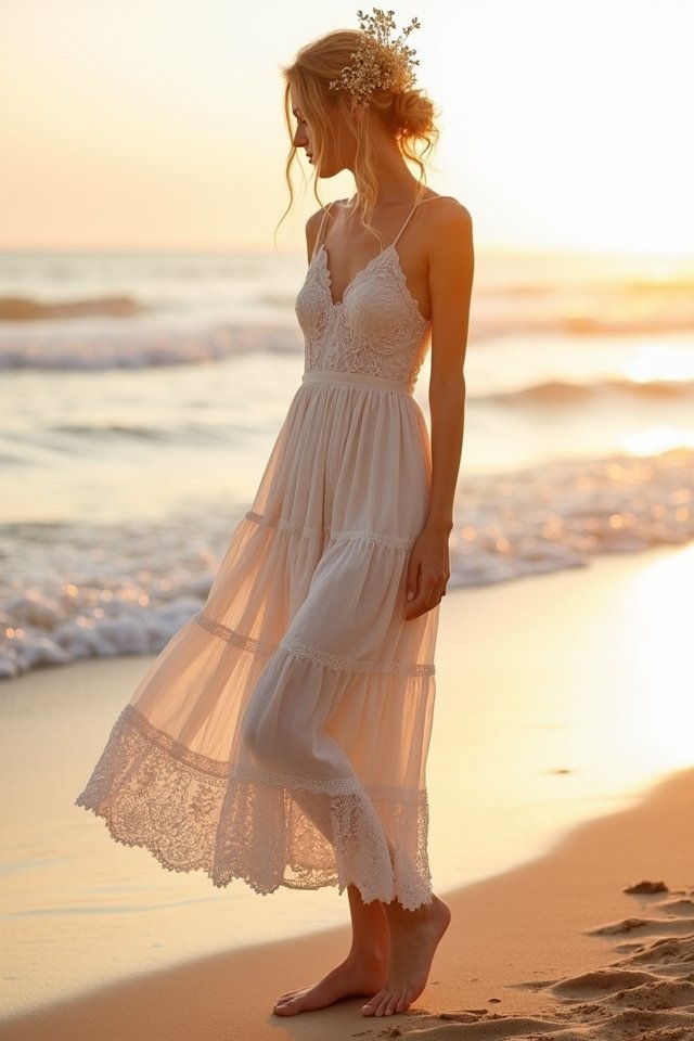 romantic tiered beachwear style