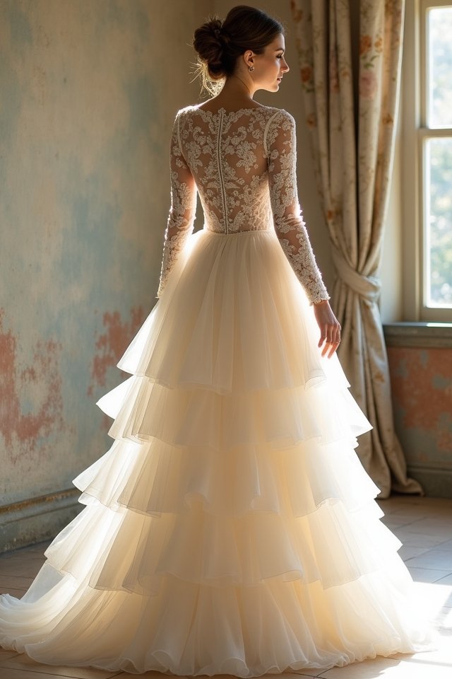 romantic tiered sleeve elegance