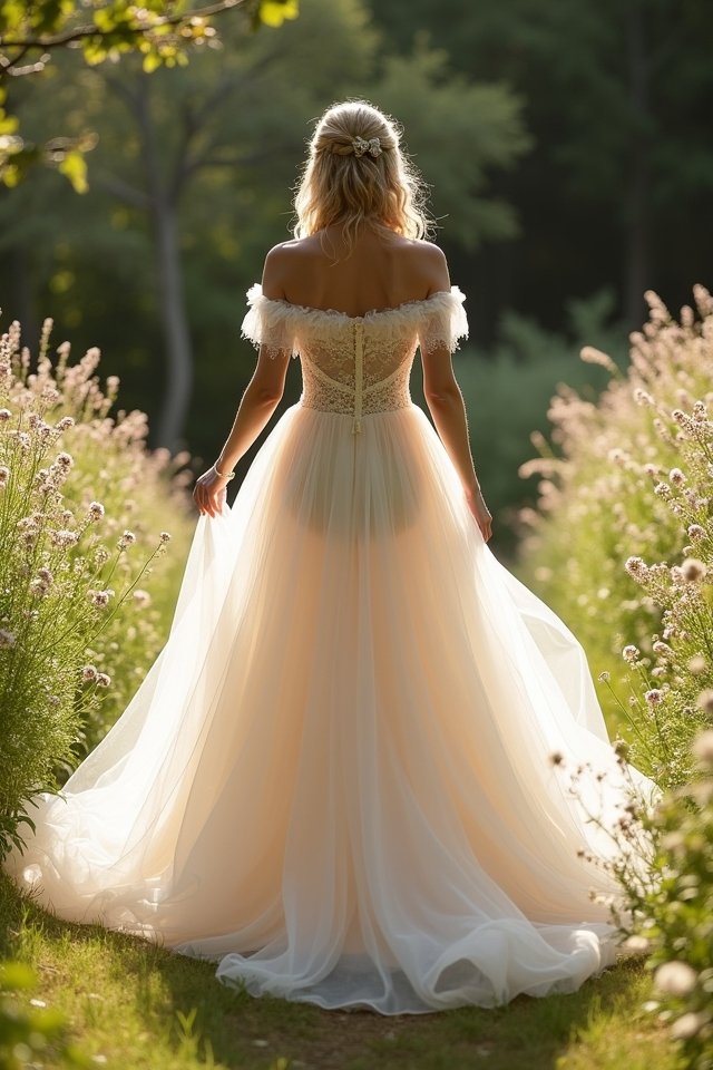 romantic tulle ball gown