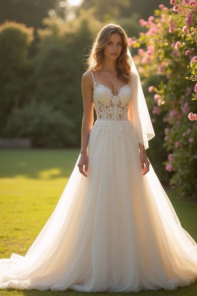romantic tulle ball gown