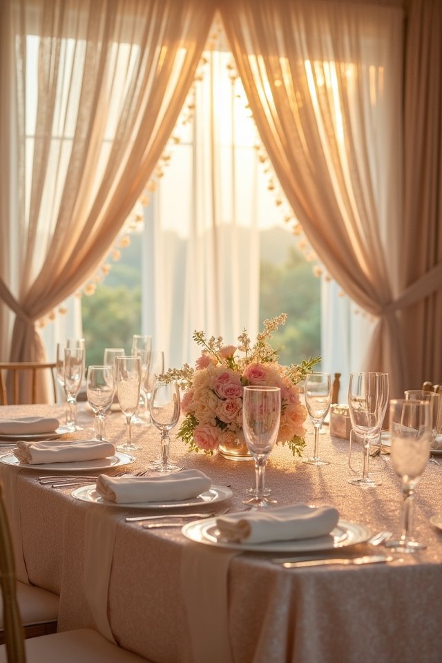 romantic tulle wedding decor