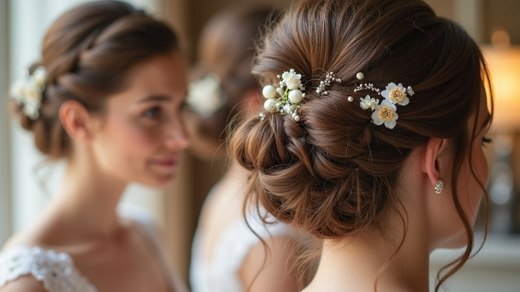 romantic updo styles with tendrils