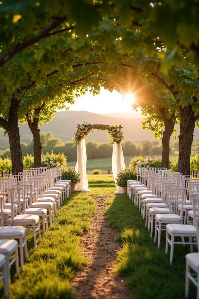 romantic vineyard wedding celebration