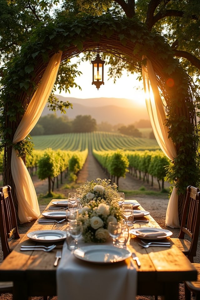 romantic vineyard wedding experience