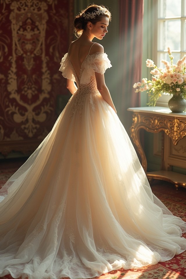 romantic vintage wedding dress