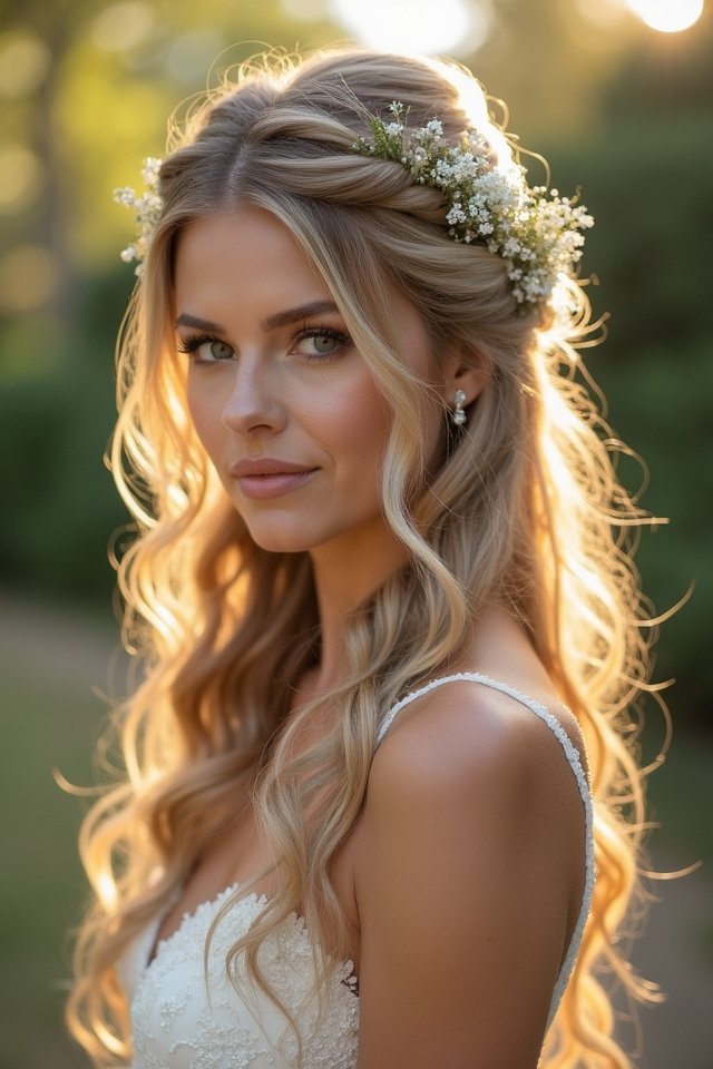 romantic waves with accessories